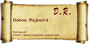 Dobos Rajnald névjegykártya